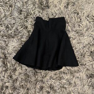 Zara Elegant Black Flared Mini Skirt